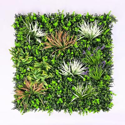 China Factory Wholesale Plastic Decorative Green Artificial Wall Boxwood Hedge For Green Exterior Wall UV Resistance for sale