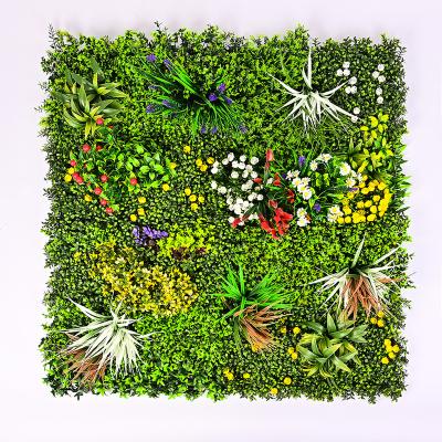 China Shop Backdrop Wall Decoration Greenery Wall Backdrop Plastic Green Grass Panel Factory Customized Artificial Wall for sale