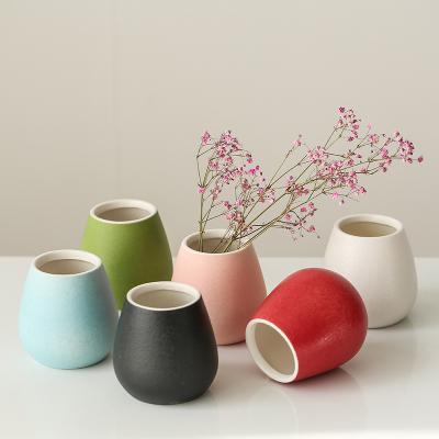 China Small Modern Colorful Hydroponic Flower Living Room Home Decoration Dried Modern Ceramic Vase And Flowerpot Ornaments for sale