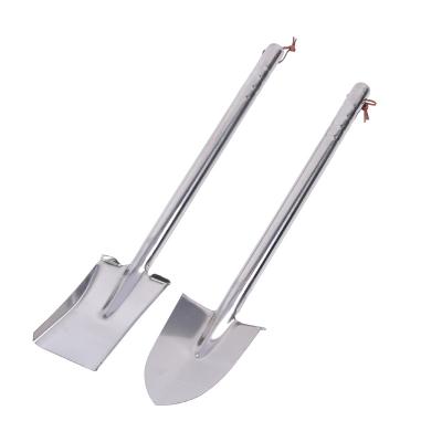 China Stainless steel shovel stainless steel thickened all outdoor steel pointed flat shovel flush agricultural shovel for sale