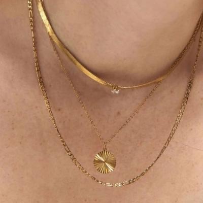 China Environmental Friendly Rose Heart Pendant Necklace Jewelry Necklace Abstract Body Face Square Gold Plated Stainless Steel Necklaces For Women for sale