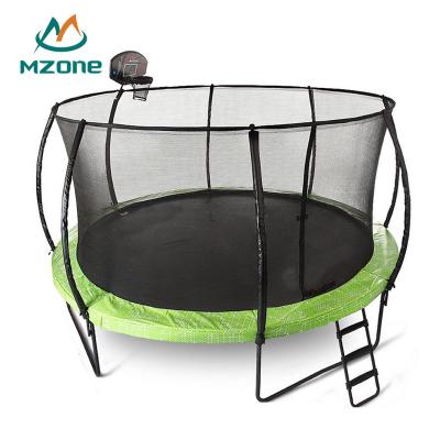 China 80kg-150kg For Outdoor Sports Professional Round Trampoline Mzone Kids Round Trampolines With Safety Net For Adults for sale