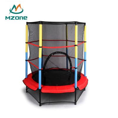 China Mzone Galvanized Steel Indoor Kids Mini Trampoline With Enclosure Te koop