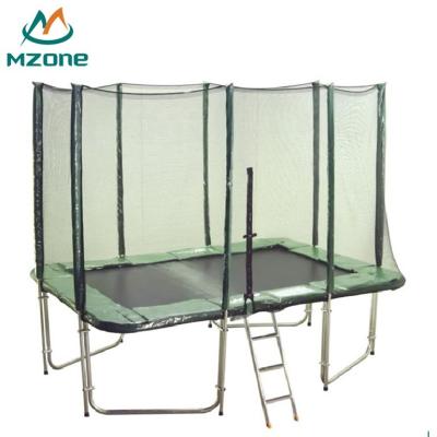 China Galvanized Cheap Steel+spring+pp Mzone 8x12ft Rectangle Trampoline With Enclosure à venda