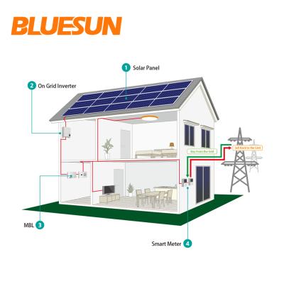 China Home On Grid 10Kw Solar PV System Home Solar Power System 10000W 10 KW Grid Tie Solar System for sale