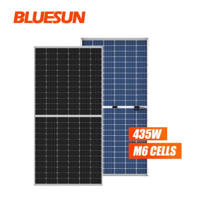 China Bluesun Solar System 415w 420w 425w 430w 435watt 450w 455w 460w Bifacial Solar Panel 166mm Solar Panel Solar Batteries for sale