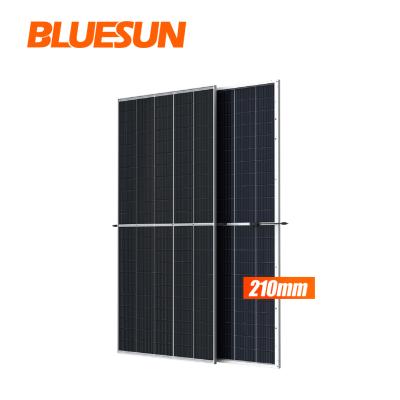 China Solar Power System Solar Panel 530w 540w 210mm Solar Panel 550w Double Bifacial Glass With Double Efficiency for sale