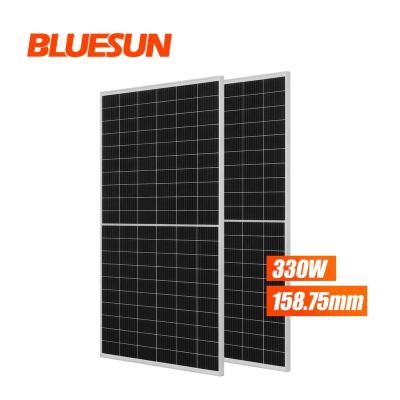 China Bluesun 330Watt Home Power System Home Solar Panel Perc Solar Panel Mono Commercial 5BB Solar Panel for sale