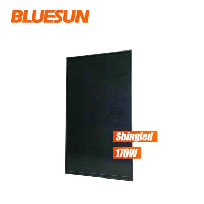 China Bluesun Full 70W 110W 170W High Quality Black Mono Staggered Small Solar Panel High Efficiency Solar Panel 1230*670*30mm for sale