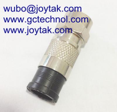 China F Compression Connector F Male coaxial connector Waterproof for RG59 Coaxial Cable for sale