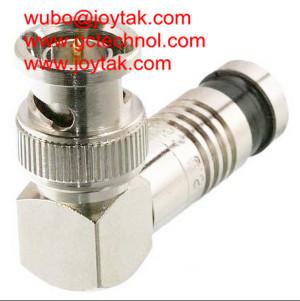 Chine Type câble coaxial à angle droit BNC.MC75L.07 de compression de connecteur coaxial d'OR de 75ohm RG6 RG59 à vendre