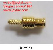 China High quality gold plated MCX streight crimp coaxial connector 50ohm MCX-J-1 for sale