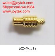 China High quality gold plated MCX plug streight crimp coaxial connector 50ohm MCX-J-1.5C for sale