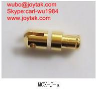 China High quality gold plated MCX plug streight crimp coaxial connector for antenna MCX-J-A for sale