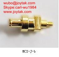 China High quality gold plated MCX plug streight crimp coaxial connector 50ohm MCX-J-B for sale