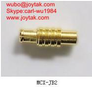 China High quality gold plated MCX plug streight crimp coaxial connector 50ohm MCX-J-B2 for sale