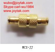 China High quality gold plated MCX plug to MCX plug coaxial adapter MCX-JJ for sale