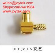 China High quality gold plated MCX plug right angle crimp type coaxial adapter MCX-JW-1.5 for sale