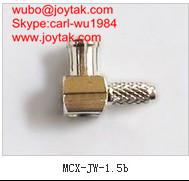 China High quality gold plated MCX plug right angle crimp type coaxial adapter MCX-JW-1.5B for sale