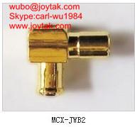 China High quality gold plated MCX plug right angle coaxial adapter MCX-JW-B2 for sale