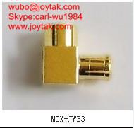 China High quality gold plated MCX plug right angle coaxial adapter MCX-JW-B3 for sale