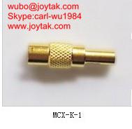 China High quality gold plated MCX jack streight crimp type coaxial adapter MCX-K-1 for sale