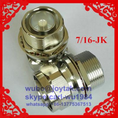 China DIN 7/16 adaptor DIN 7/16 female to DIN 7/16 male with washer and nut all brass factory selling for sale