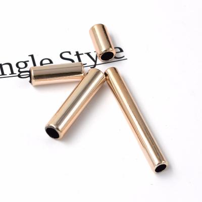 China Shoes Bag Gold DIY Jewelry Accessories Shoe Buckles Clothing Accessories For Necklace Pipe Shoes Decoration Gold Plastic Pipe for sale