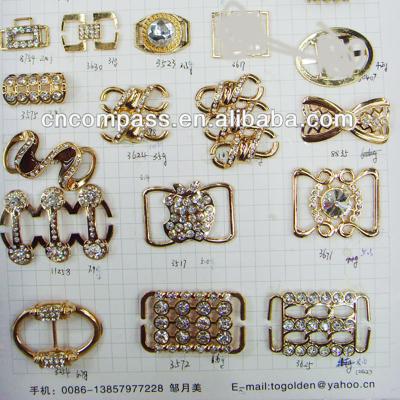 China Shoe Buckle Fashion Metal Garment Accessories Small Rhinestone Buckle On Shoes Apparel Metal Custom Logo for sale