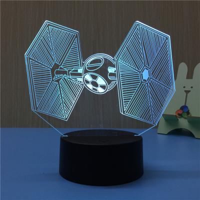 China Hot Selling 3D Acrylic Illusion Visual Logo 3D Illusion Lamp With 7 Colors Flashing LED Table Lamp for sale