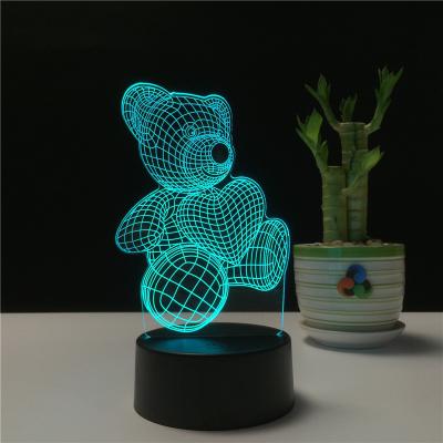 China Home Store/Office Decoration 3D Hot Sale Battery Power Night Light with ABS Base and Cute Acrylic Panel for Gifts for sale