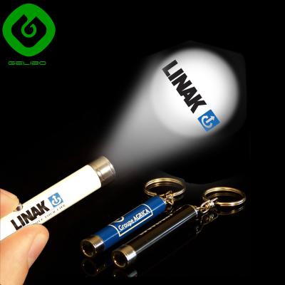 China Metal Shenzhen Factory OEM Logo LED Projector Key Chain, Mini Projection Key Chain For Promotion for sale