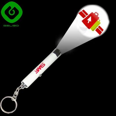 China Metal laser flashlight key chain/mini laser led hand torch key chain light,custom logo spotlight key chain for sale