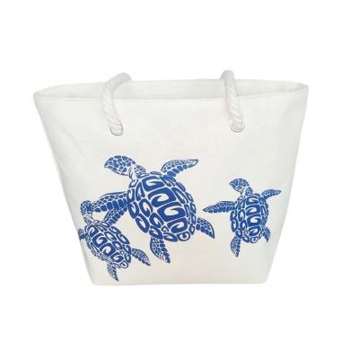 China Large Capacity Shopping Bags Wholesale Price Fashion Turtle Canvas Bag Turtle Shopping Tote Bag for sale