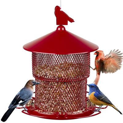 China Viable Bird Feeder For Wild Birds Retractable Seed 7lb Capacity Hanging Wild Bird Feeder Heavy Duty Metal Squirrel - Proof for sale