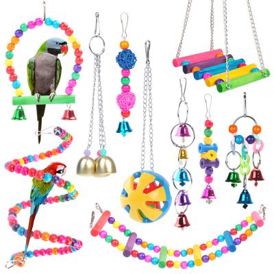 China Stocked Bird Toys Foraging Wall Toy Edible Vegetable Plankton Woven Hammock Climbing Mat With Colorful Chew Toys Suitable For Parakeet for sale