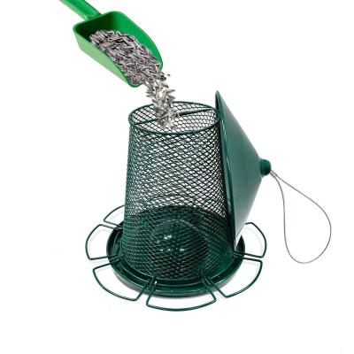 China Automatic No Outdoor Hanging Automatic Wild Squirrel Metal Bird Feeder Easy To Fill Wire Squirrel Proof Bird Feeder for sale