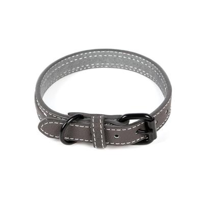 China Dark Adjustable Type Stocked Small Dog Collar S M L XL XXL XXXL Gray Cat Dog Pet Collar Leashes for sale