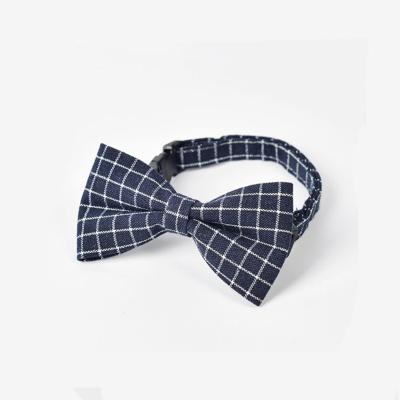 China Amazon Style Navy Blue British Cat Bow Tie Small Dog Collar Stocked Hot Sale for sale