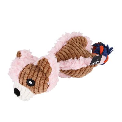 China 6 Pack Pet Toys Donkey Vulture Stocked Raccoon Cat Dog Squeaky Toys Crinkle No Stuffing Animals Dog Plush Chew Toys for sale