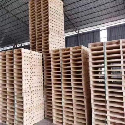 China Double Faced 4-Way Single Faced Euro Pallet Wooden Pallet With Yellow Color For Logistic Transportation for sale