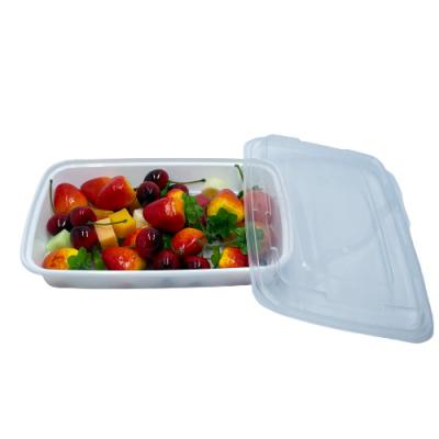 China Microwave Sustainable Food Package Box Transparent Plastic Disposable Take Out Food Container Cardboard Square Modern Restaurant Food Safe PP for sale