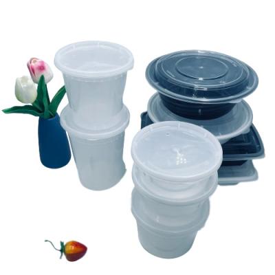 China Viable Disposable Round 08oz-32oz Cooked Food Plastic Storage U Shape Clear Plastic Cups With Lids Wholesale Takeout Boxes for sale