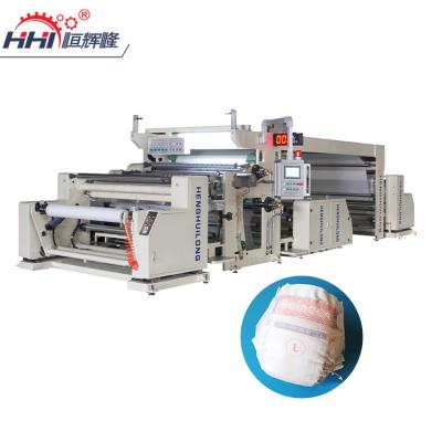 China 600-1650mm Automatic Hot Melt Breathable Plastic Film Diaper Backsheet Roll Coating Lamination Making Machine for sale