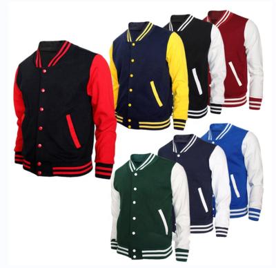 China Reversible Custom Blank Leather and Wool Fabric for Men's College Jackets for sale