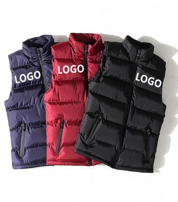 China Latest QUICK DRY Customize Design Mens Winter Thick Coat Solid Color Plus Size Vest Mens Cropped Stripper Jacket for sale