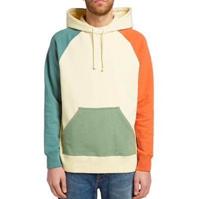 China New Design Anti-Wrinkle Cotton Heavy Casual Pullover Hoodie 100% Custom Color Block Hoodie for sale