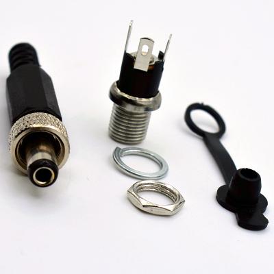 China Power Metal Jack DC Power Connector Plug Extended Wire 5.5x2.1 Female 5.5x2.5 MM 5521 5525 55 21 25 5.5MM 2.1MM 2.5MM for sale