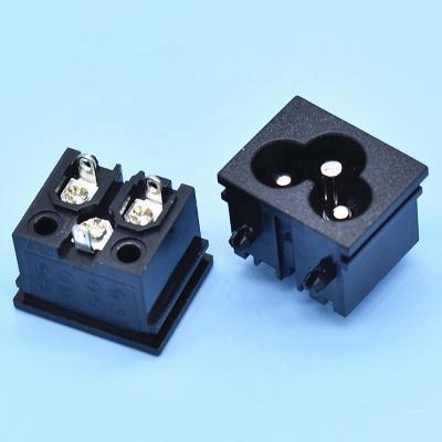 China China C6 AC Jack Three-hole Connector DB-6 RF-190 3pins Plum Blossom AC Plug Mickey Mouse Appearance Residential / Multi-Purpose Plug for sale