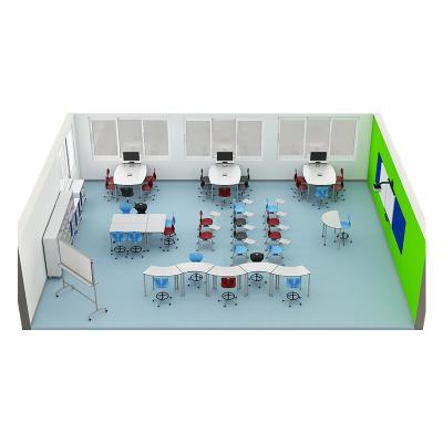 China School sets college school combination table and chairs high quality set for sale